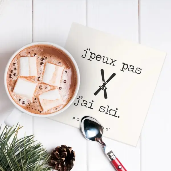 Lot de 6 dessous de verre SKI – Image 2