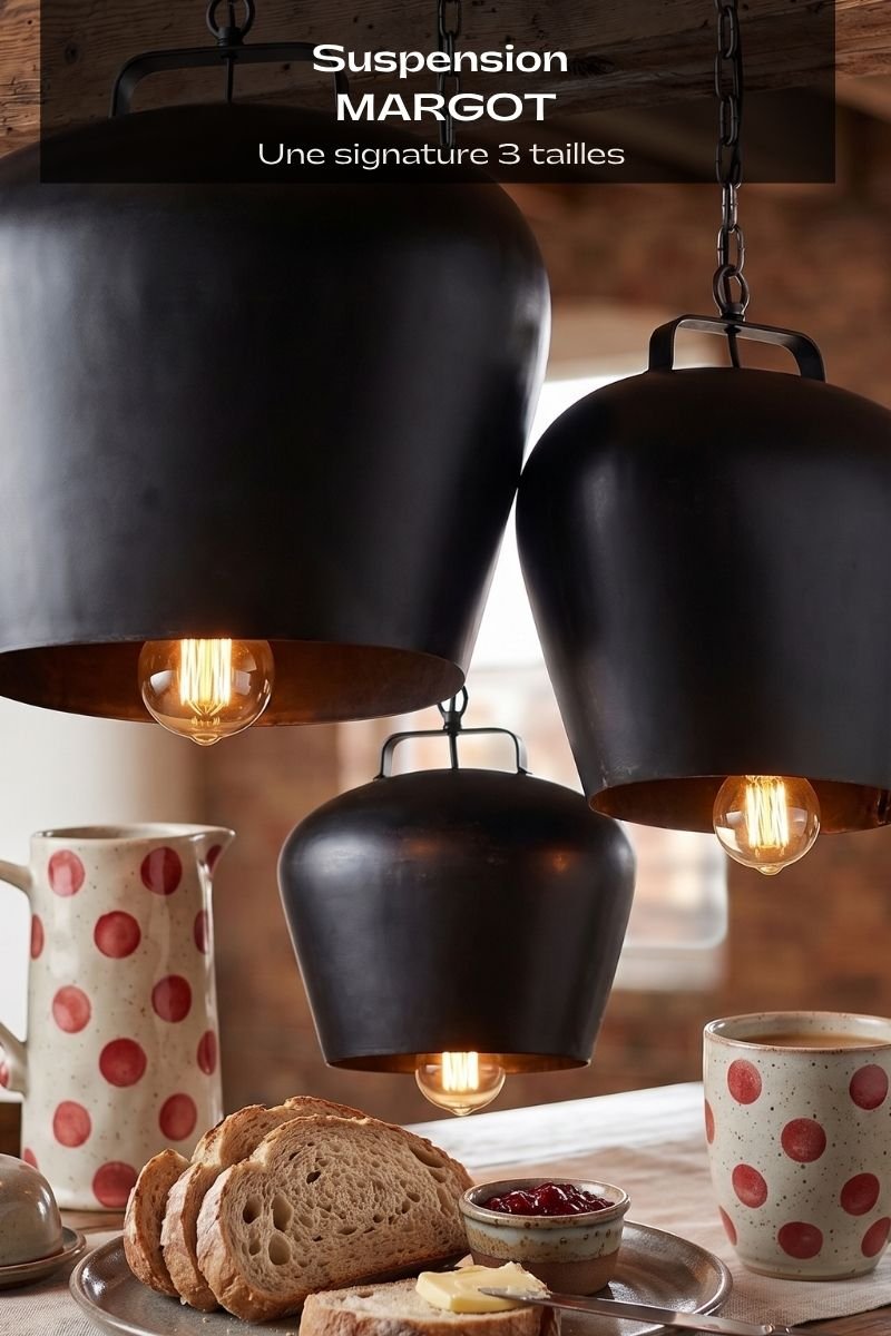 Suspensions cloche noires