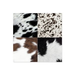 Lot de 6 dessous de verre vinyle Mix Peau de vache