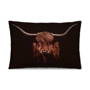 Coussin velours Bison