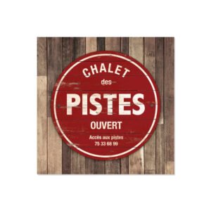 Lot de 6 dessous de verre vinyle Chalet des Pistes