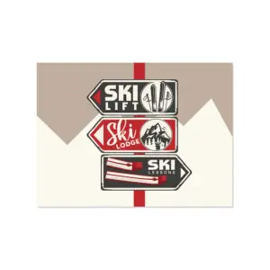 Set de table vinyle Panneau Ski