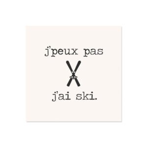 Lot de 6 dessous de verre vinyle Ski