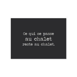 Set de table vinyle Chalet