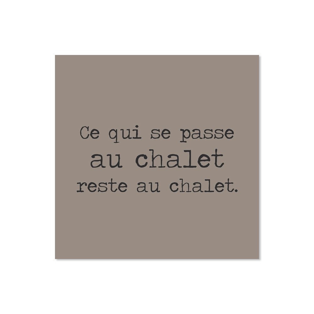 Lot de 6 dessous de verre vinyle Chalet – vue 3