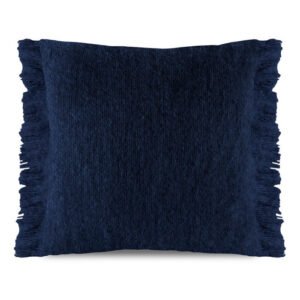 Coussin mohair uni Indigo