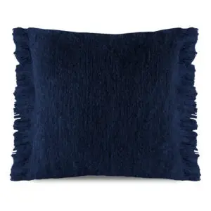 Coussin mohair uni Indigo
