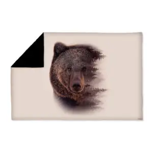 Plaid Velours Ours Ours Brun