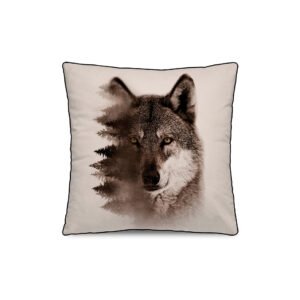 Coussin Velours Loup Wolf