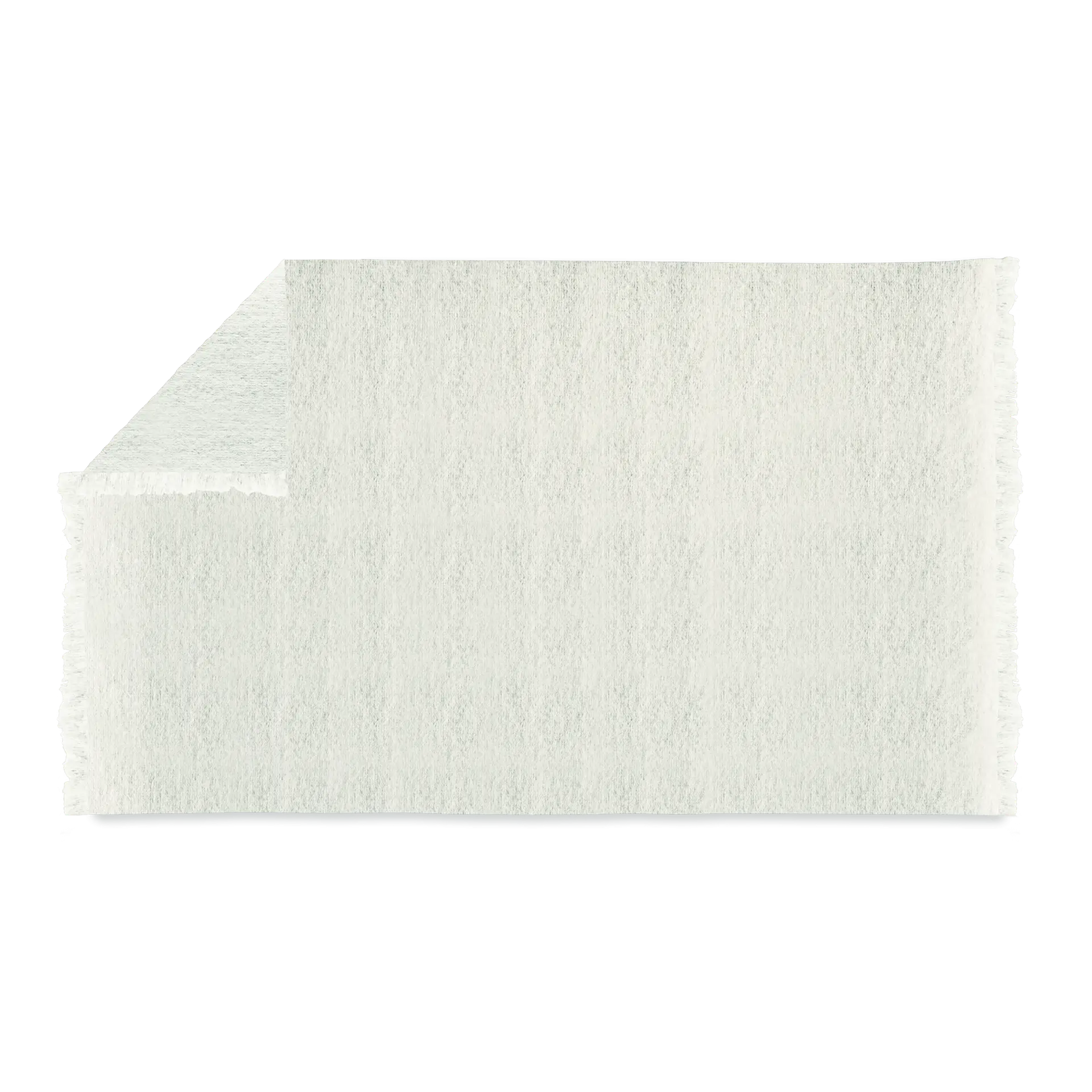 Plaid de mohair de color blanco