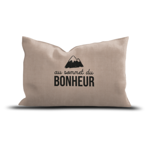 Coussin Velours Sommet du Bonheur