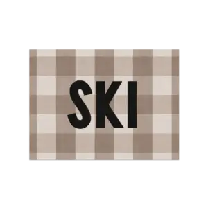 Set de table vinyle Ski Tartan