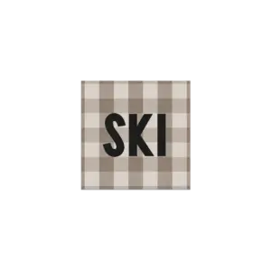 Lot de 6 dessous de verre vinyle Ski Tartan