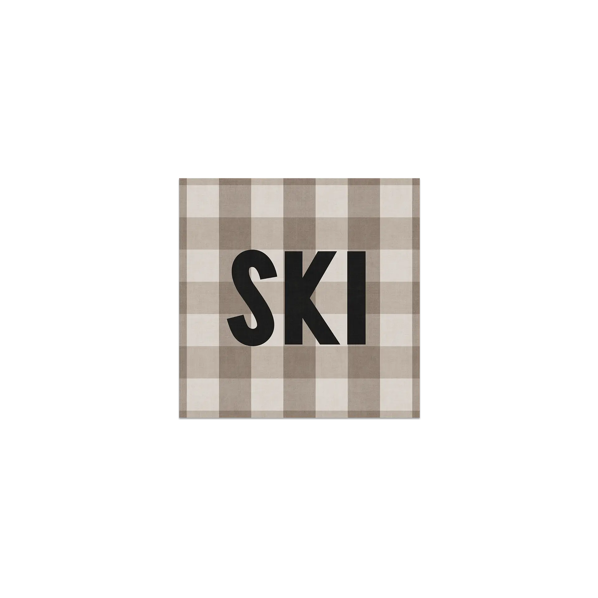 Lot de 6 dessous de verre vinyle Ski Tartan