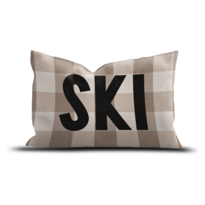 Coussin Velours Ski Tartan