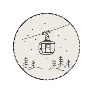 Set De Table Vinyle Téléski Neige
