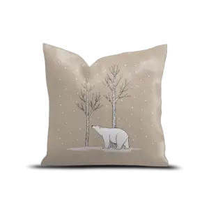 Coussin Velours Weisskugel