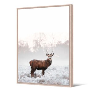 Tableau Cerf Hiver