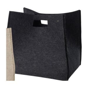 Borsalino wood-burning stove in wool felt<span> &ndash; </span>Anthracite, L &ndash; 38 x 28 x 36 cm
