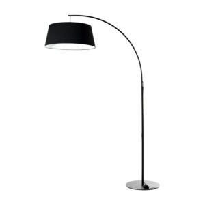 Lampadaire arc Diane et abat-jour lin