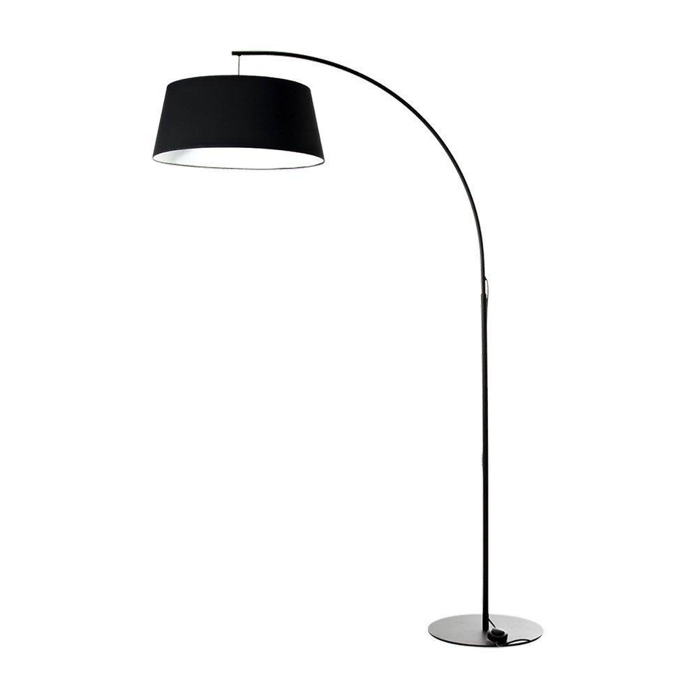 Lampadaire arc Diane et abat-jour lin