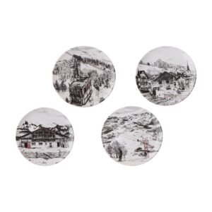 Lot de 4 assiettes à dessert Megève