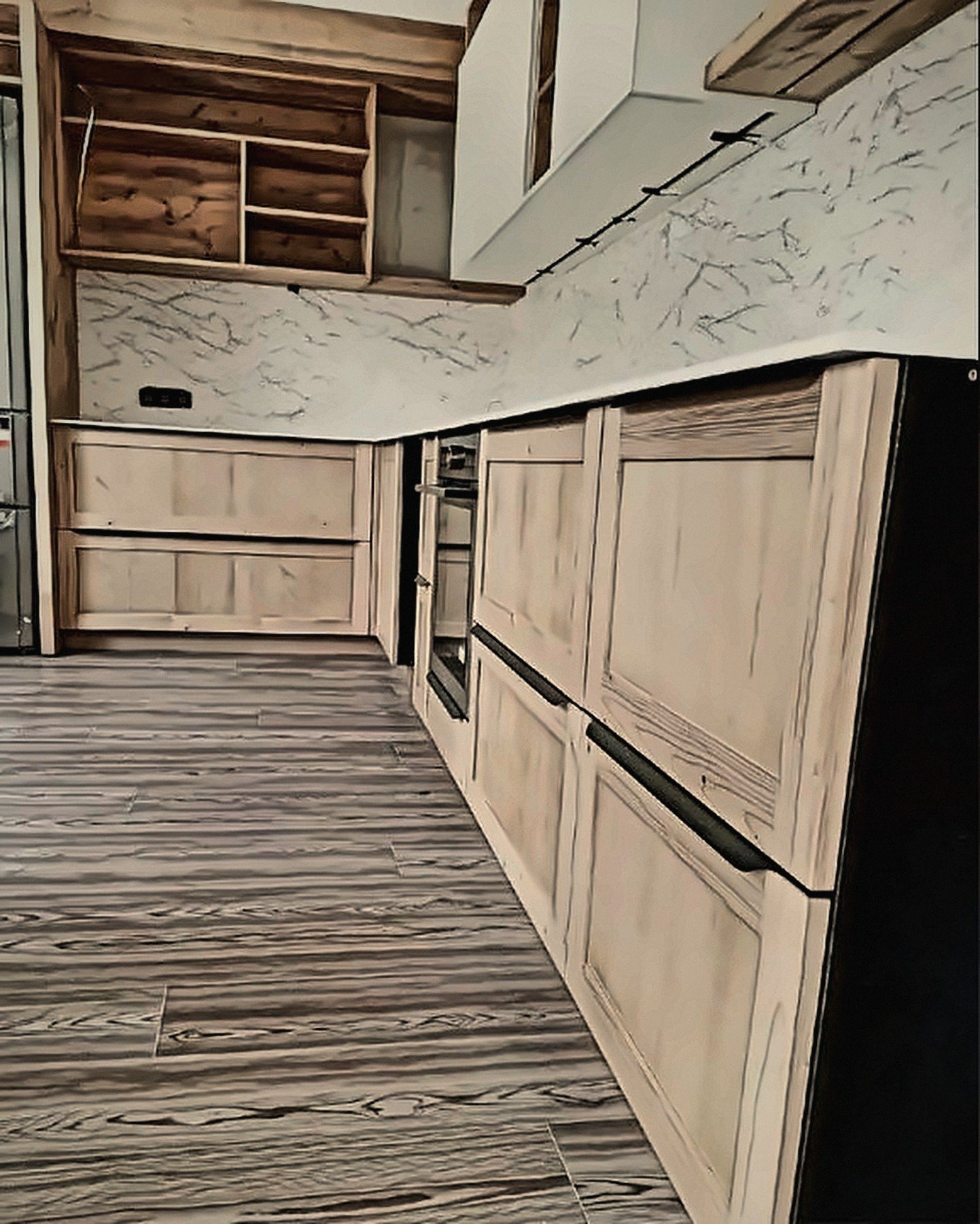 L'enfilade des façades à cadre