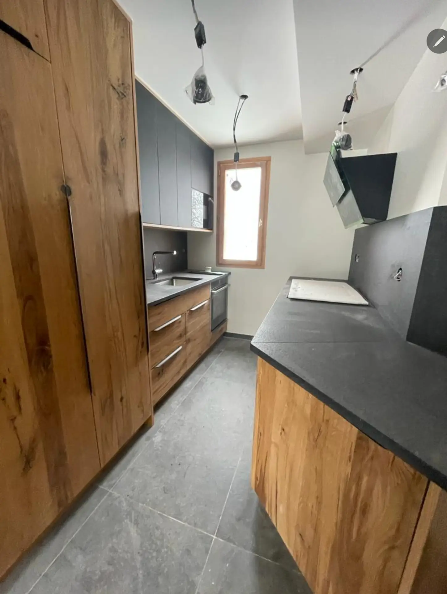 La cuisine en enfilade