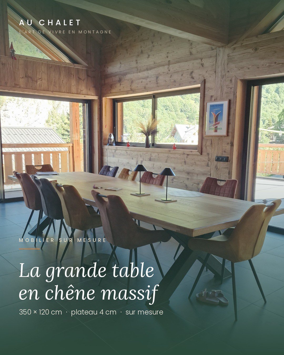 La grande table en chêne massif
