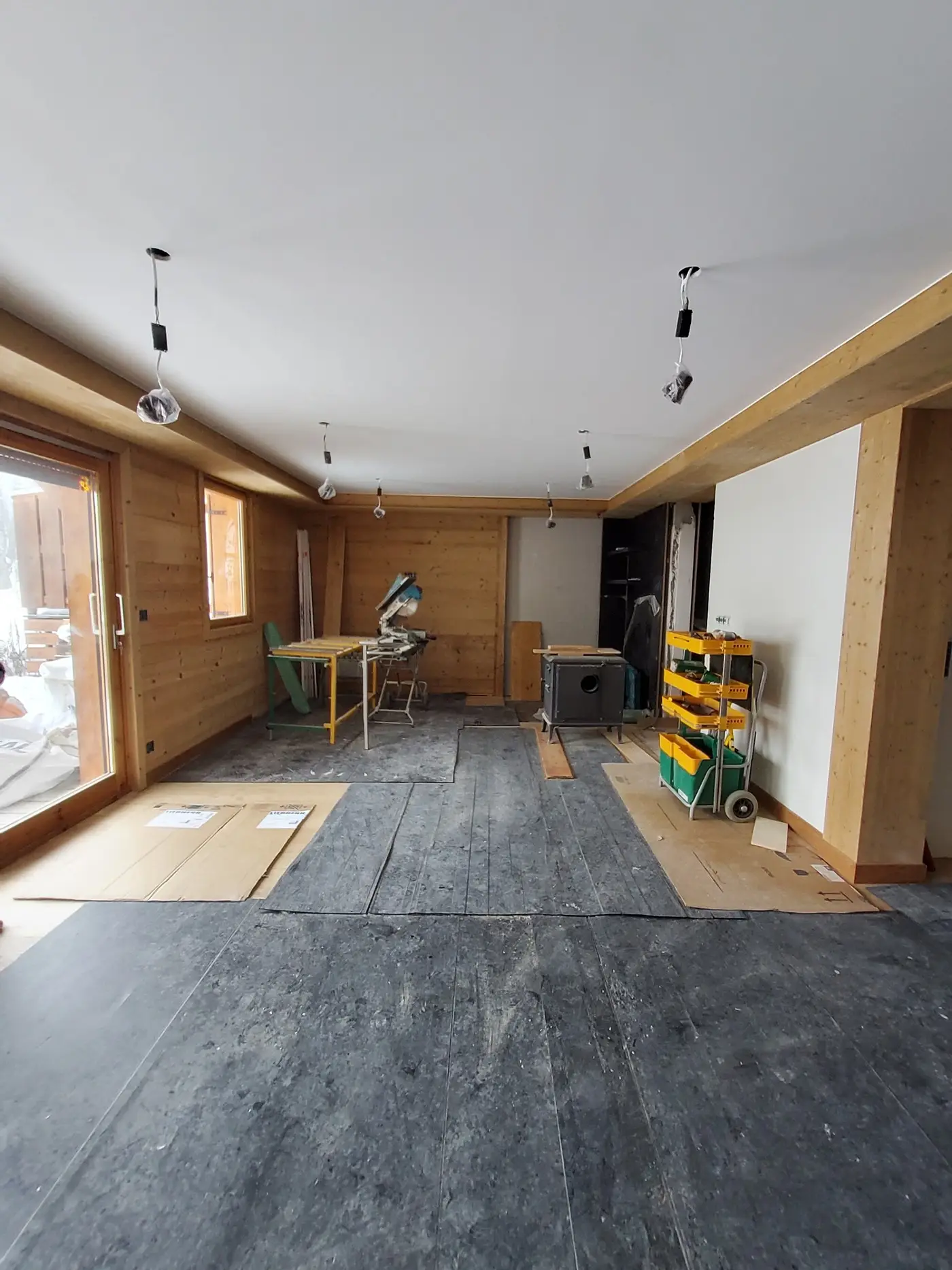 Avant : le séjour en chantier