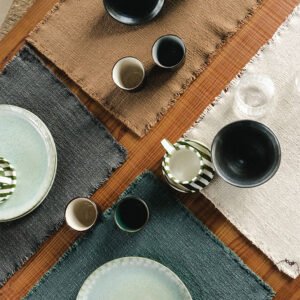 Set de Table Handloom Duck Green (lot de 2) – Lorena Canals