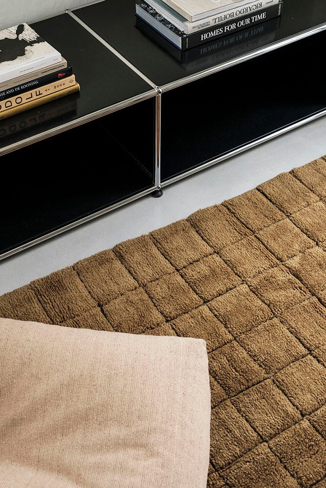 Tapis en Laine de Couleur Mosaic Ochre – Lorena Canals – vue 2