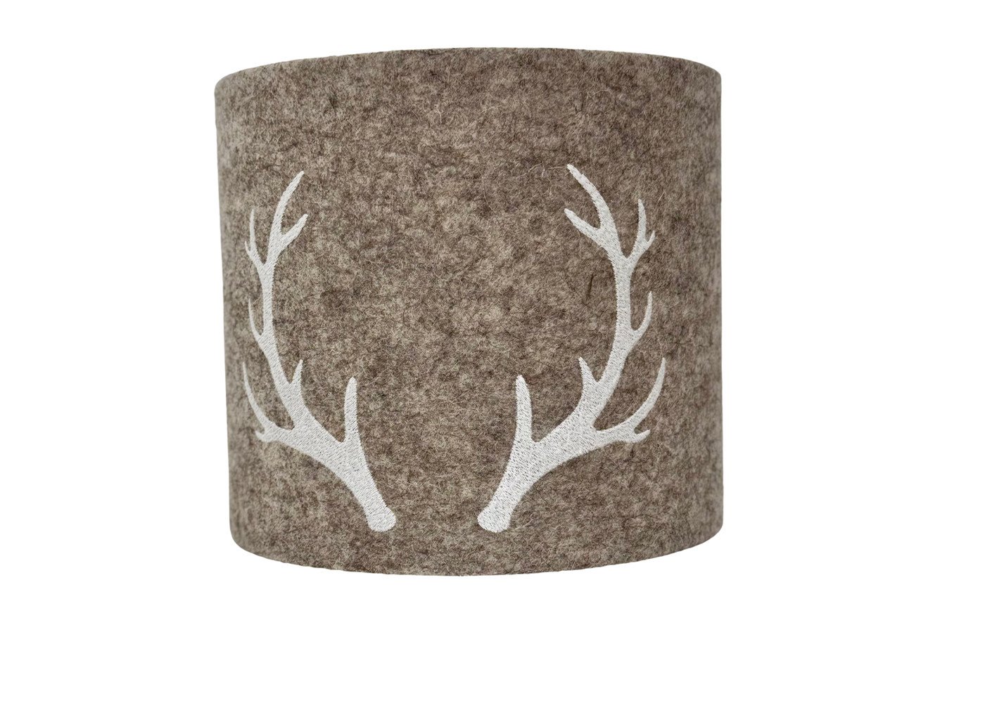 Abat-jour en laine feutrée, motif cornes de cerf