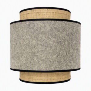 Applique murale double feutre et raphia