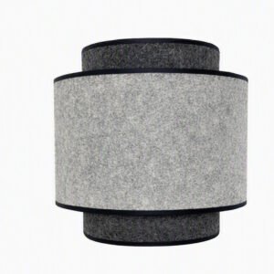 Applique murale double feutre gris