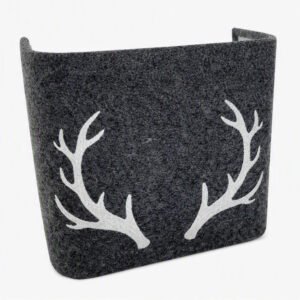 Applique murale brodée, motif cornes de cerf