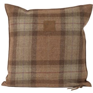 Coussin Cleveland de lana con motivos en cuadros – Casa Yak