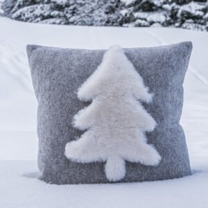Coussin Val d'Isère, motif sapin