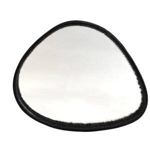 Miroir galet Organic en peau de vache – Maison Yak