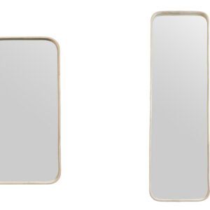 Mirador rectangular de Lake en piel beige – Maison Yak