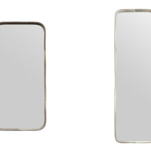 Miroir rectangulaire Lake en peau de vache grise – Maison Yak