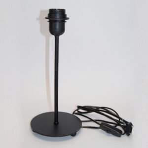 Pied de lampe en métal noir, base ronde