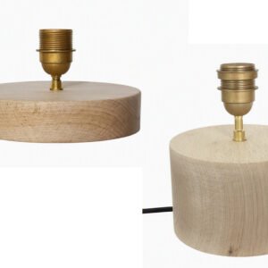 Pied de lampe rond en hêtre