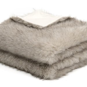 Plaid Wolf en fausse fourrure – Maison Yak