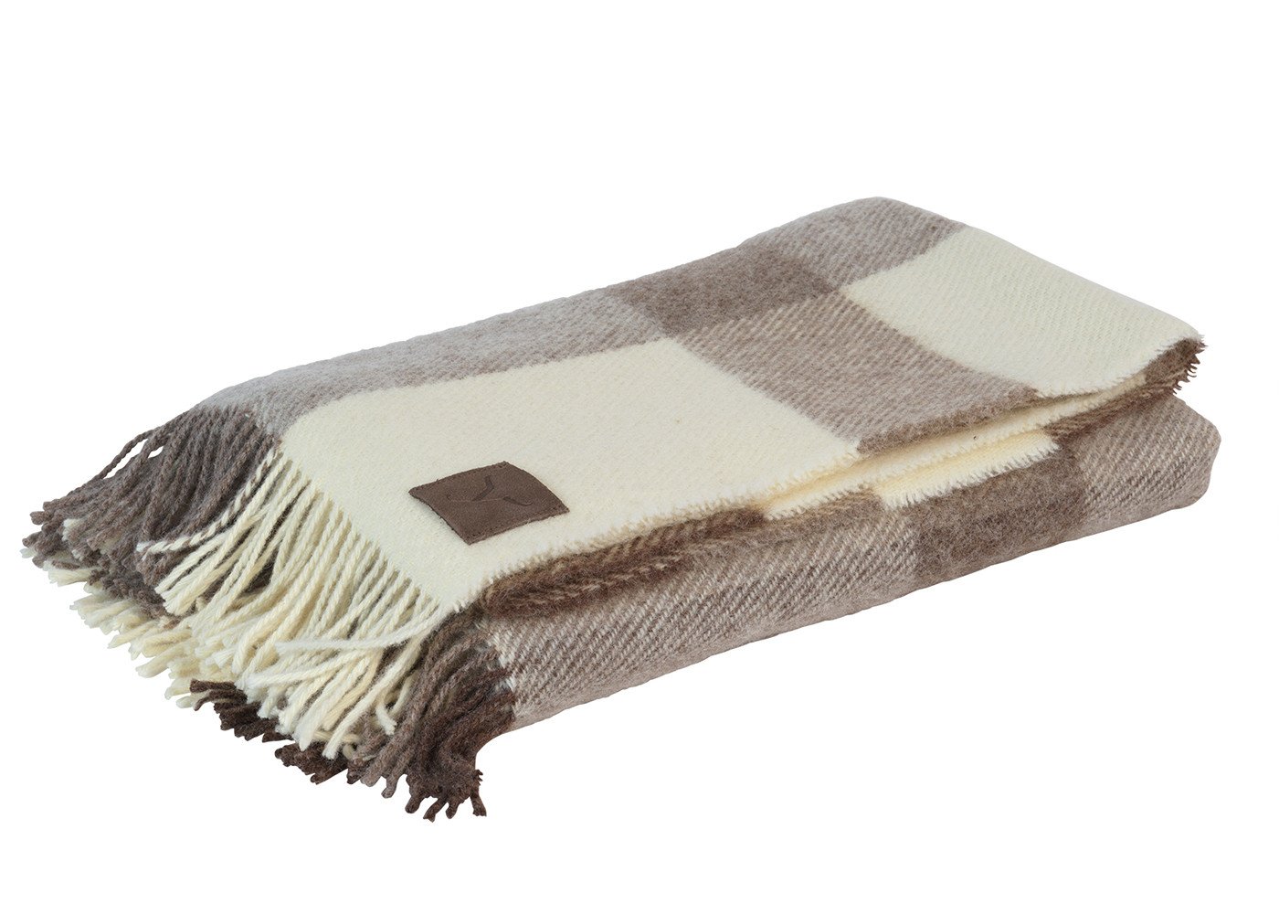 Plaid Sankar à carreaux en laine vierge – Maison Yak – vue 3