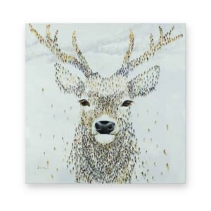 Cerf skieurs<span> – </span>70 × 70 cm, Toile seule
