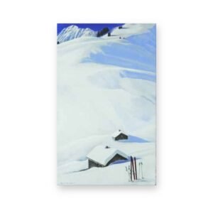 Chalets dans la montagne<span> – </span>90 × 60 cm, Toile seule