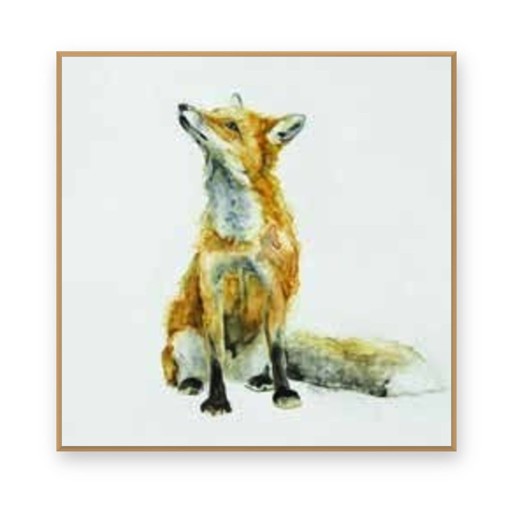 Toile « Renard » en caisse américaine chêne