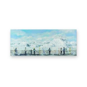 Terrasse à la montagne<span> – </span>100 × 40 cm, Toile seule