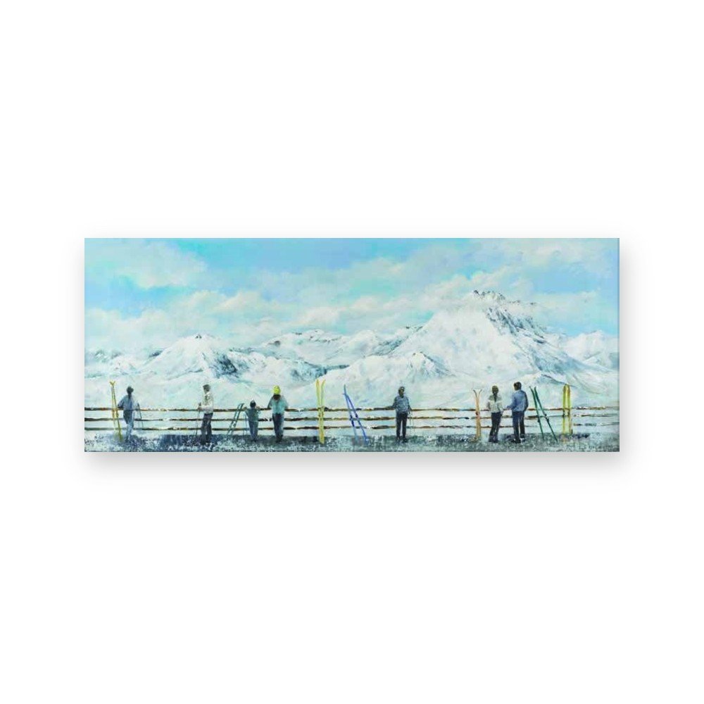 Toile « Terrasse à la montagne » en toile seule